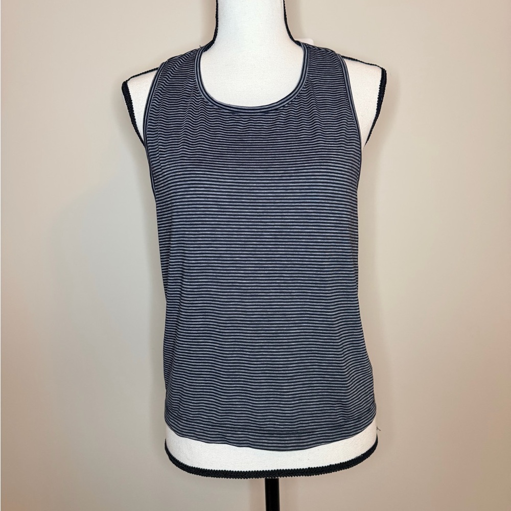 Zella Navy Striped Tank Top